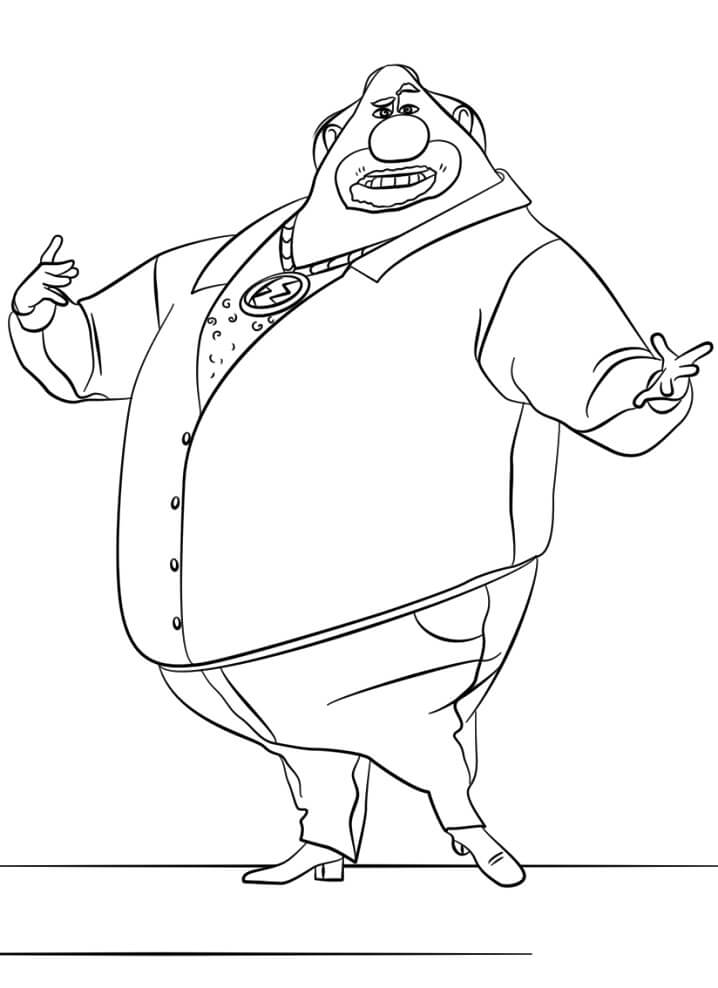 Dibujo de Despicable Me el Macho para Colorear