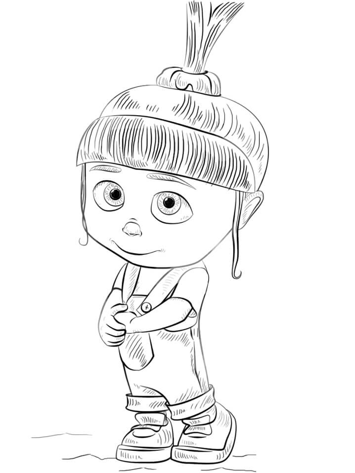 Dibujo de Agnes de Gru Mi Villano Favorito para Colorear