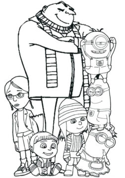 Dibujo de Personajes de Gru Mi Villano Favorito para Colorear