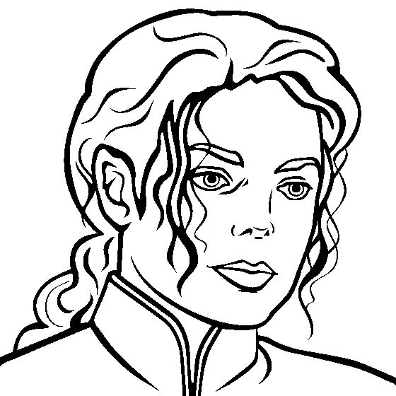 Dibujo de Cara de Michael Jackson para Colorear