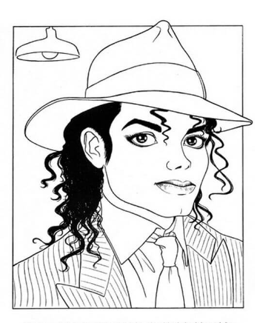 Dibujo de Gentil Michael Jackson para Colorear
