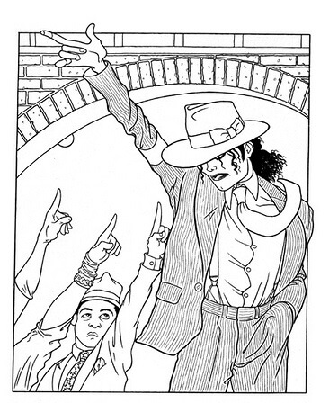 Dibujo de Michael Jackson fotografía para Colorear