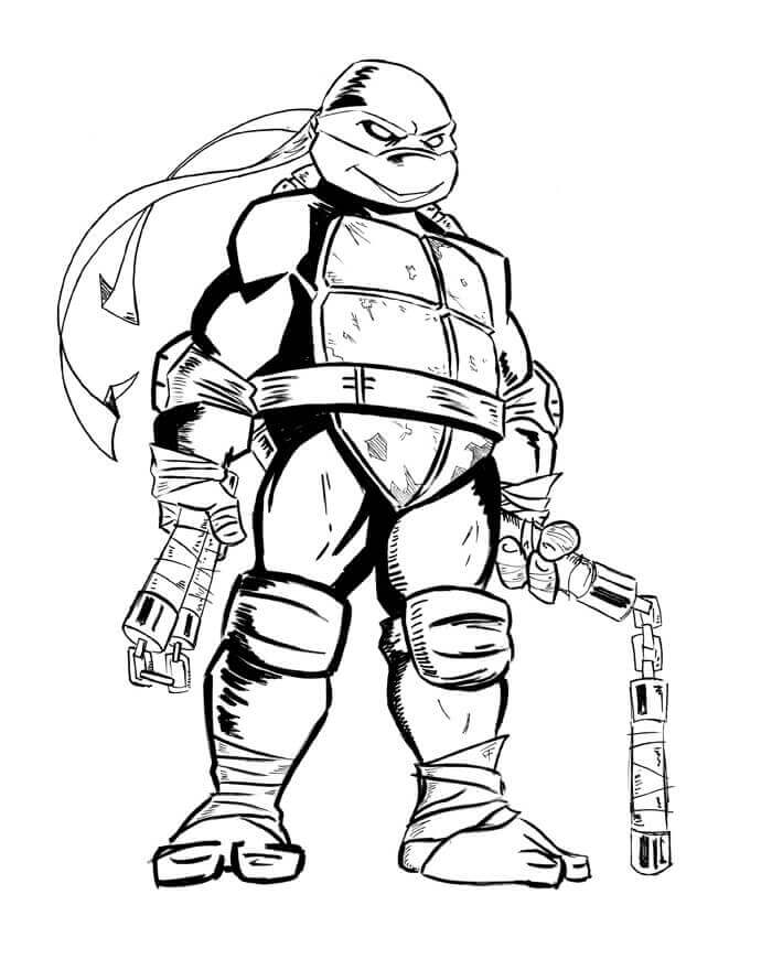 Dibujo de Increible Miguel ángel para Colorear