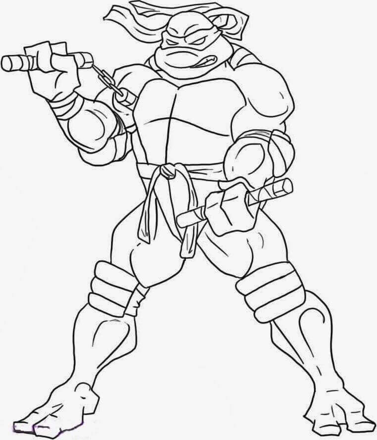 Dibujo de Miguel ángel Enojado para Colorear
