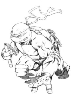 Dibujo de Miguel ángel Fuerte para Colorear