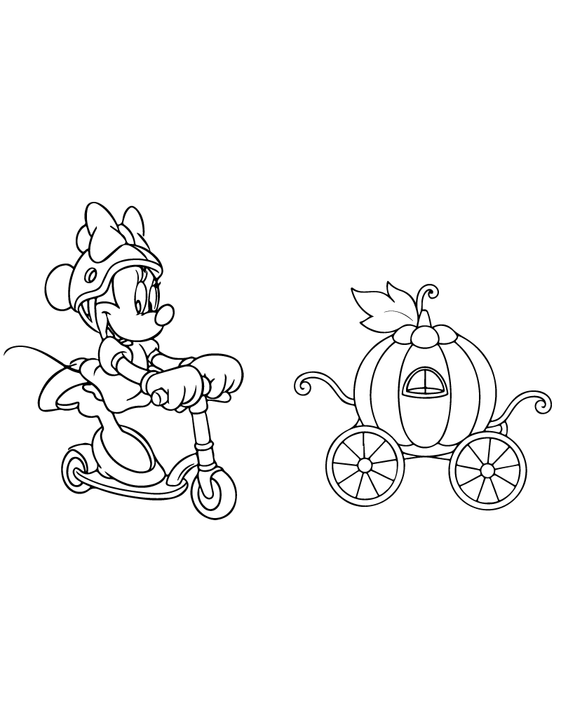Dibujo de Disney Halloween Mickey Pumpkin Coloring Page para Colorear