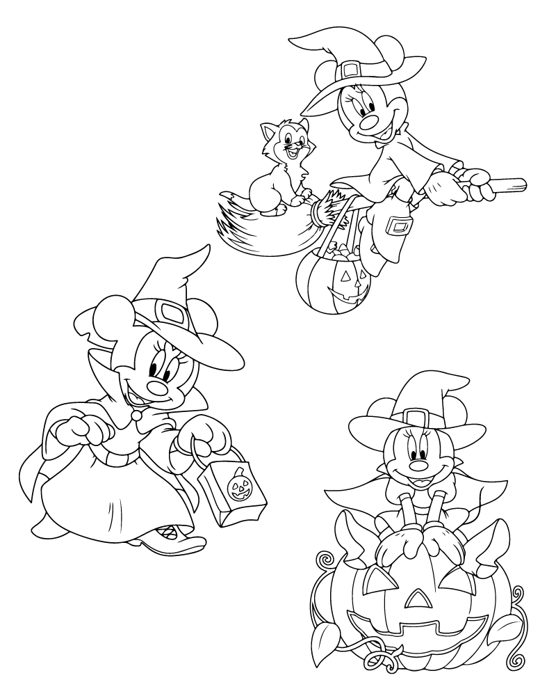Dibujo de Free Printable Mickey Halloween Coloring Sheet para Colorear