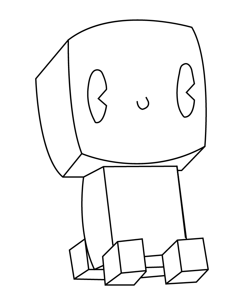 Dibujo de Minecraft Dungeon Cute Spidy Coloring Page para Colorear
