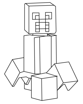 Dibujo de Minecraft Dungeon Humanoid Spider Coloring Page para Colorear