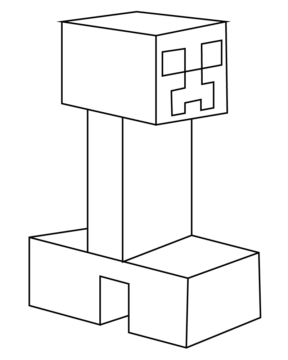 Dibujo de Minecraft Dungeon Neto Coloring Page para Colorear