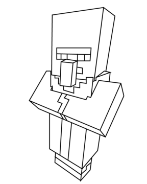 Dibujo de Villager Of Minecraft Dungeon Coloring Page para Colorear