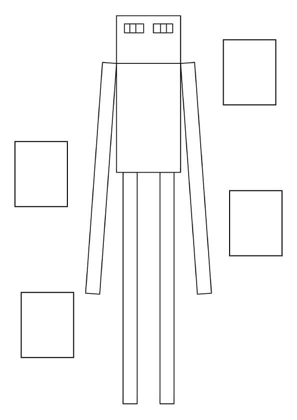 Dibujo de Enderman para Colorear