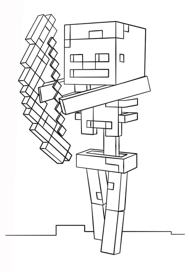 Dibujo de Arco de Sujecion de Esqueleto para Colorear