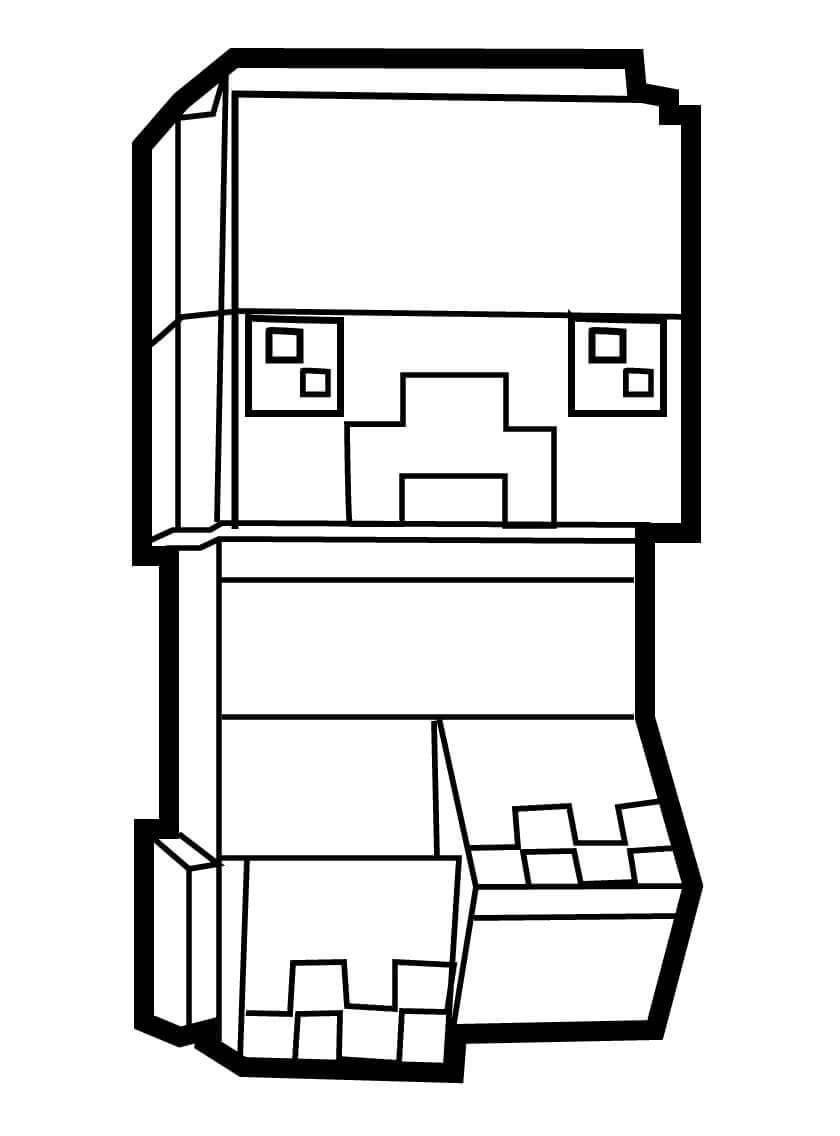 Dibujo de Caminar Creeper Linda para Colorear