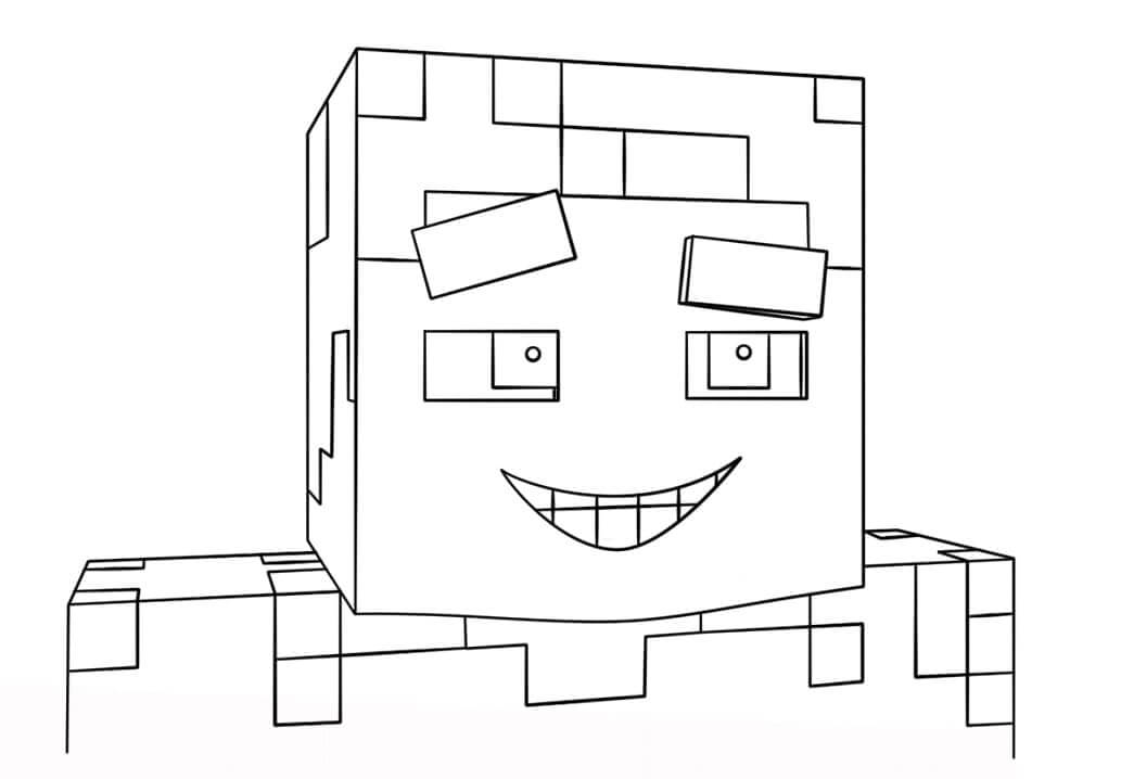 Dibujo de Cara Divertida de Steve para Colorear