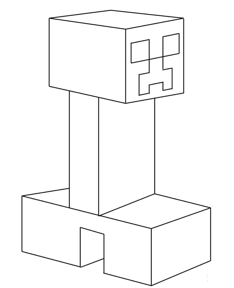 Dibujo de Creeper básico para Colorear