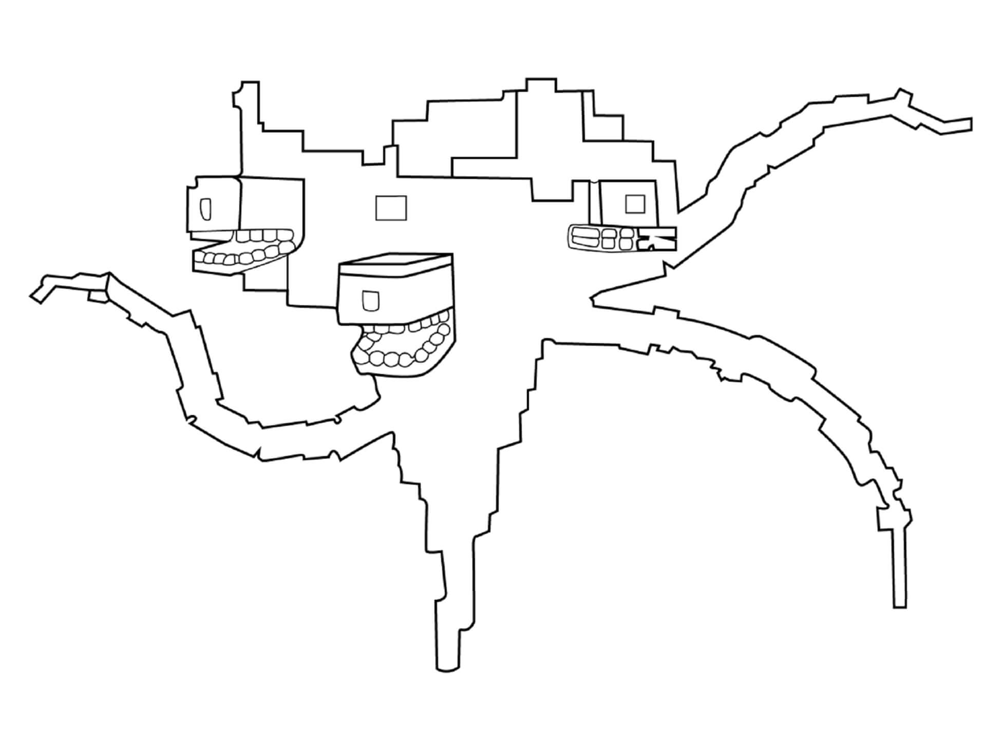 Dibujo de Destruye Tormenta Minecraft para Colorear