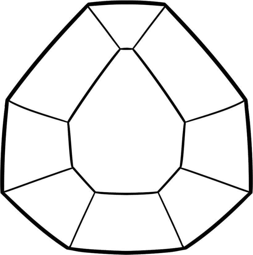 Dibujo de Diamante de Minecraft para Colorear