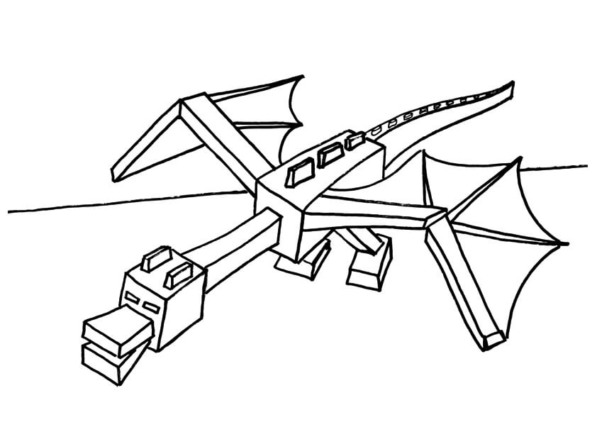 Dibujo de Dragón Ender para Colorear