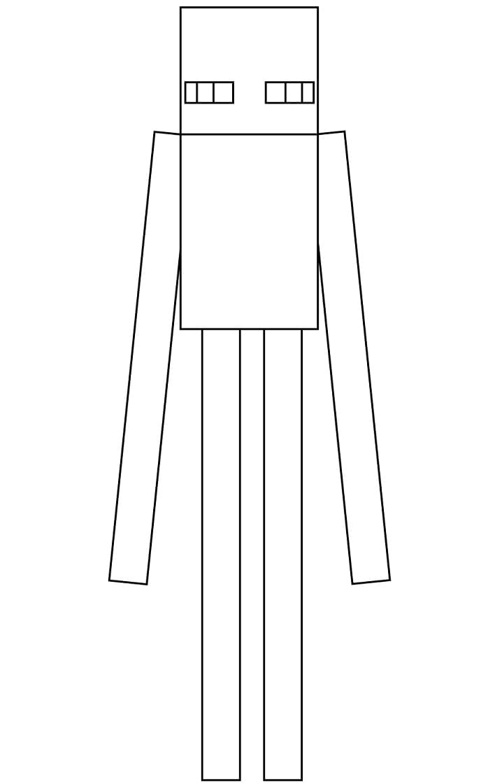 Dibujo de Enderman básico para Colorear