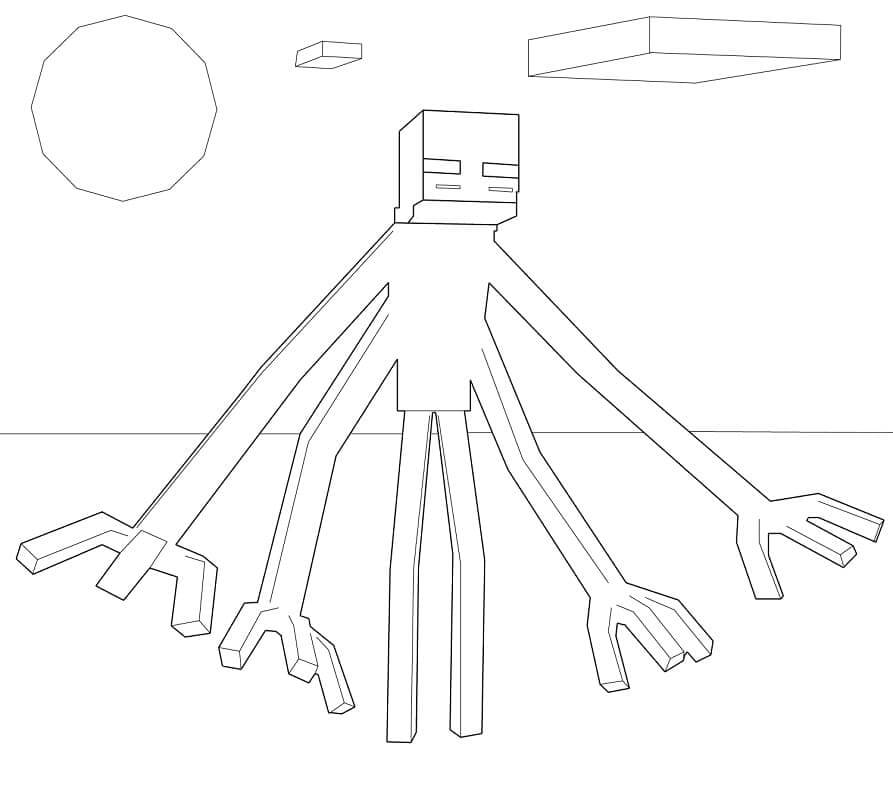 Dibujo de Enderman Mutante para Colorear