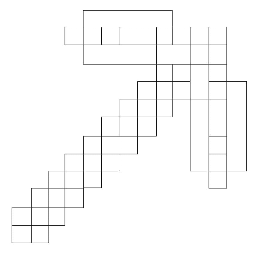 Dibujo de Pico de Minecraft para Colorear