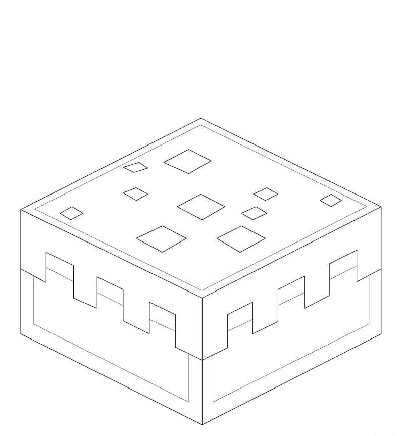 Dibujo de Torta de Minecraft para Colorear