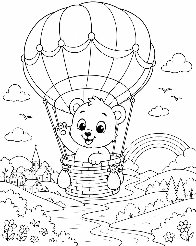 Dibujo de Panda bebé Minimalista página para Colorear
