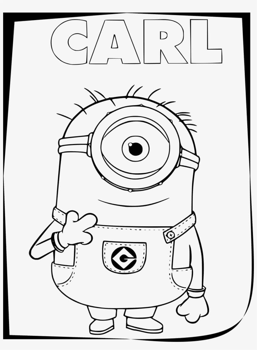 Dibujo de Minion Carl para Colorear