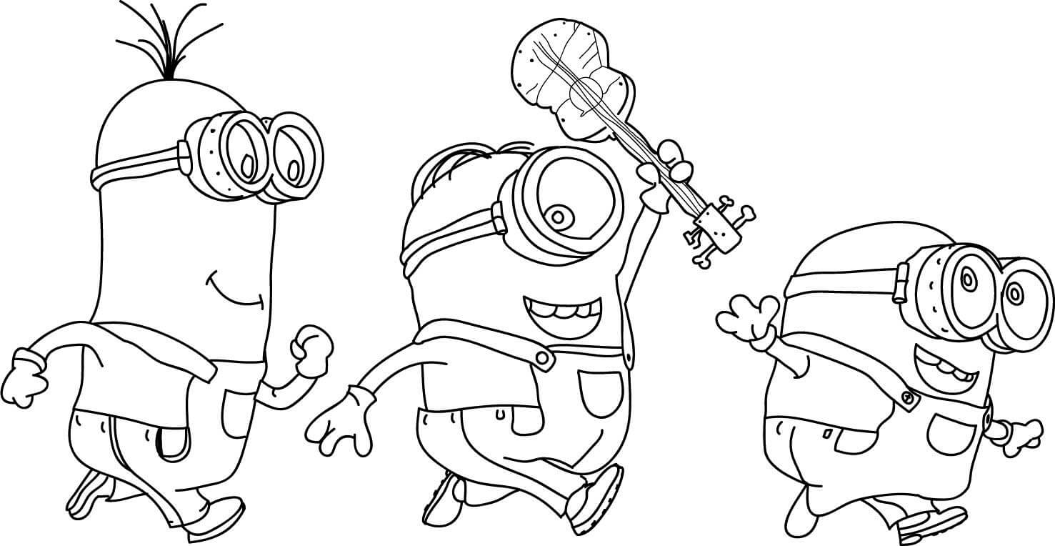 Dibujo de Buenos Minions para Colorear