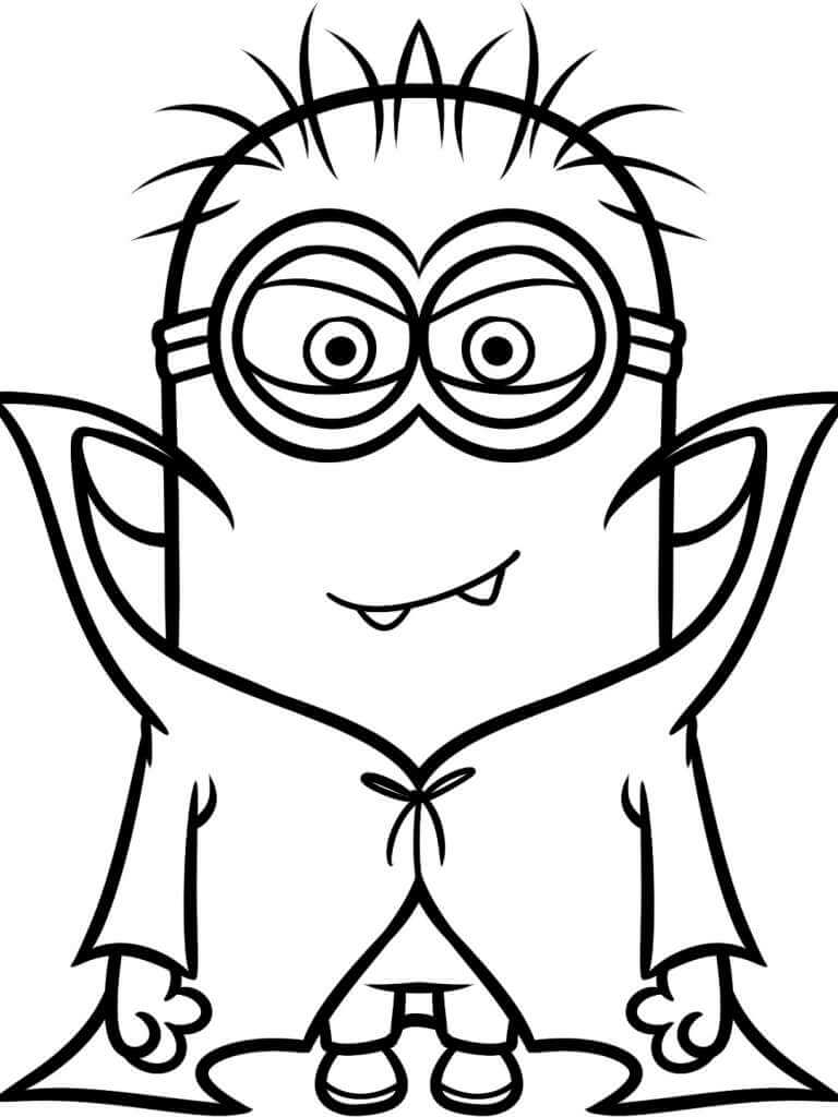 Dibujo de Minion de Dracula para Colorear