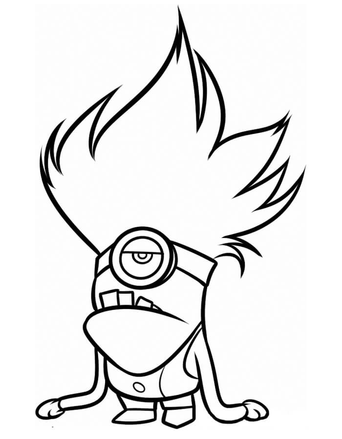 Dibujo de Minion Divertido para Colorear