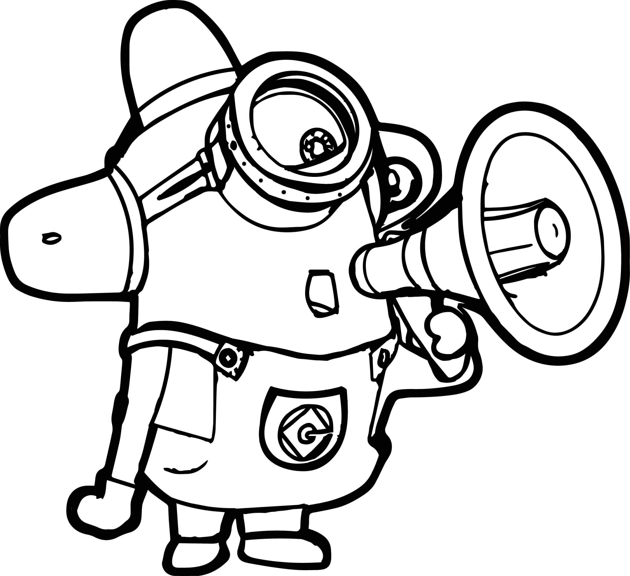 Dibujo de Minion Imprimible para Colorear