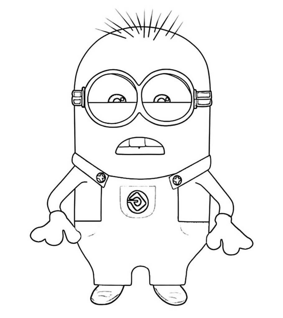 Dibujo de Minion Lindo para Colorear