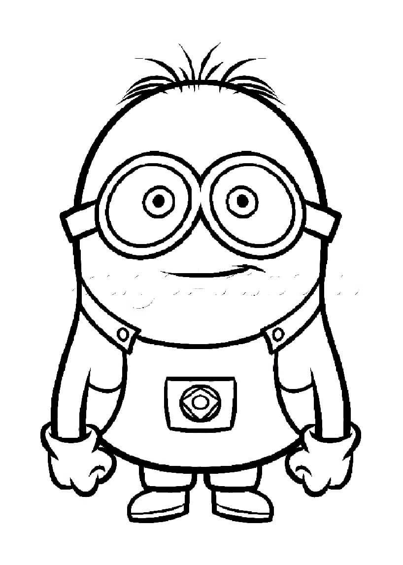 Dibujo de Minion niño para Colorear