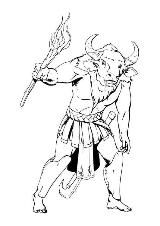 Dibujo de Gran Minotauro para Colorear