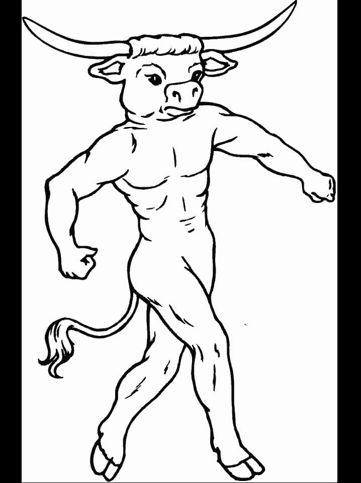 Dibujo de Leyenda Monstruo Minotauro para Colorear