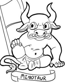 Dibujo de Minotauro Enojado para Colorear