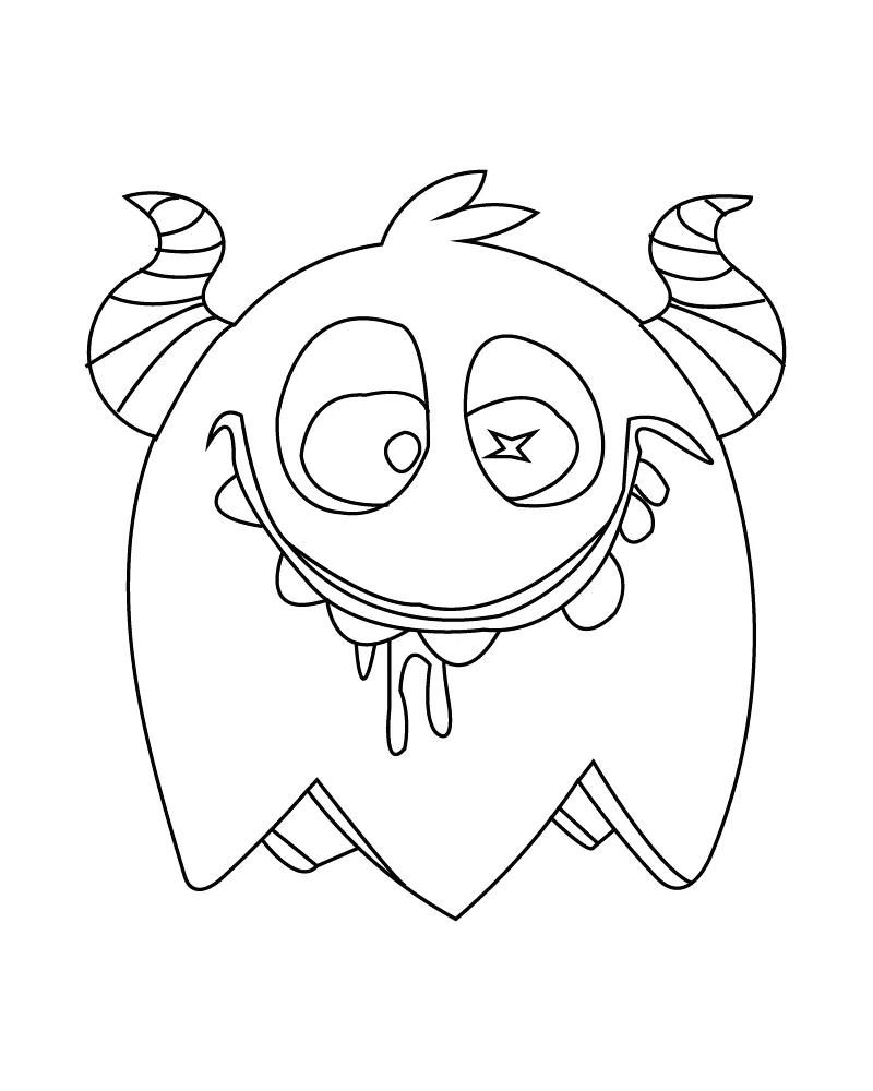 Dibujo de Green Monster Coloring Page para Colorear