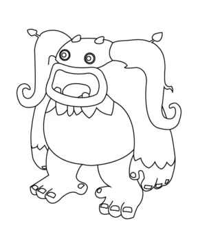Dibujo de My Singing Monsters Big Blue Bubble Coloring Page para Colorear