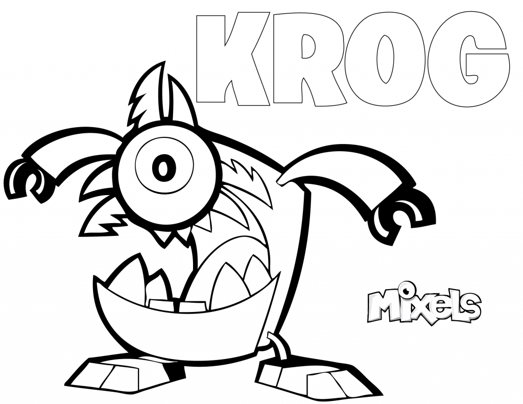 Dibujo de 1544751861 Mixels Coloring Page Krog 1024×791 1 para Colorear