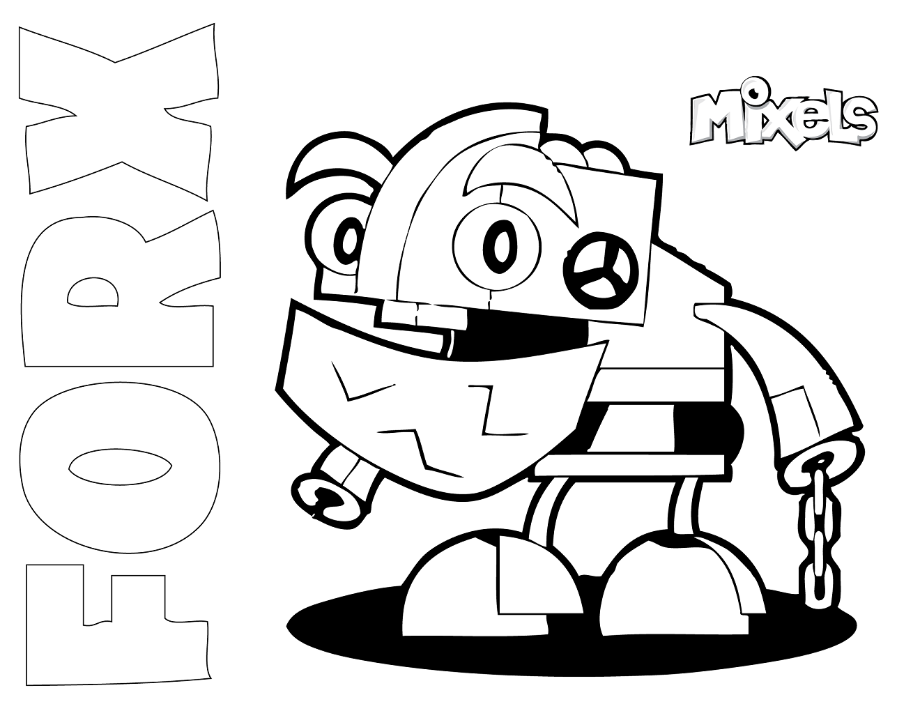 Dibujo de Forx Mixels para Colorear