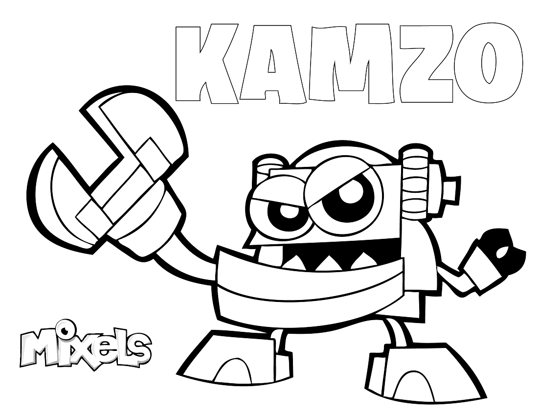 Dibujo de Kamzo Mixels para Colorear