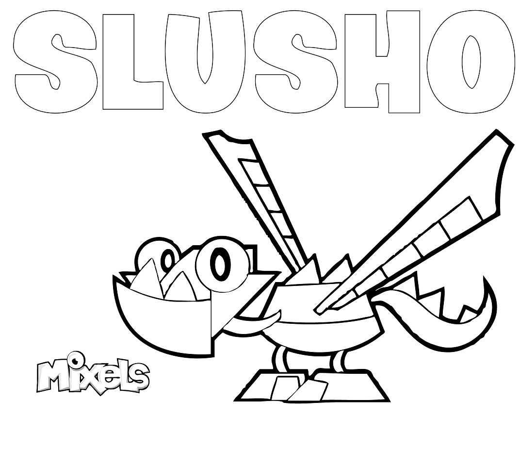 Dibujo de Mixels de Slusho para Colorear