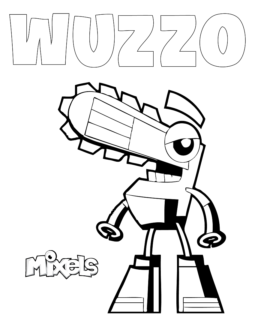 Dibujo de Mixels de Wuzzo para Colorear