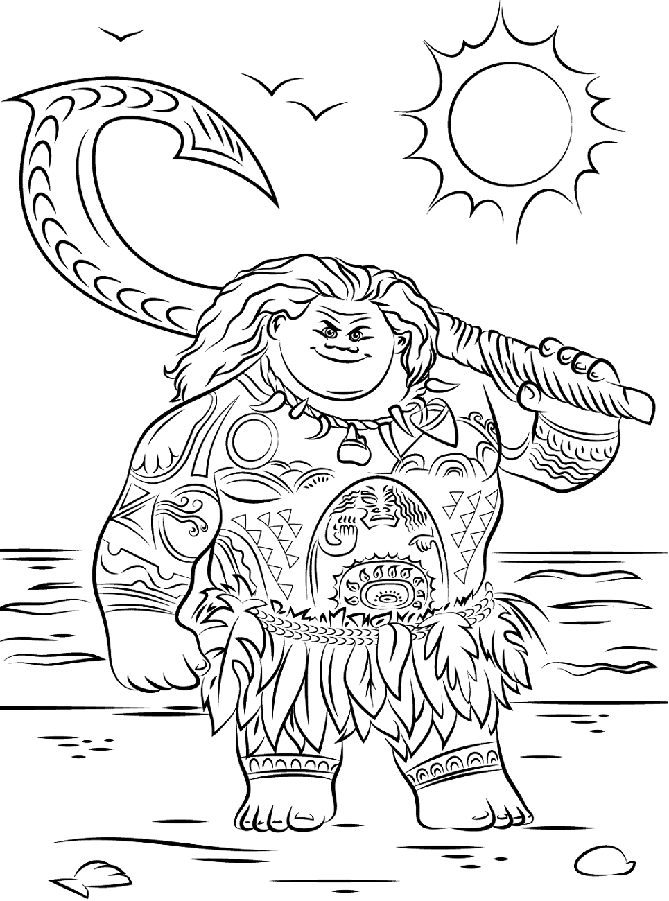Dibujo de Fuerte Maui para Colorear