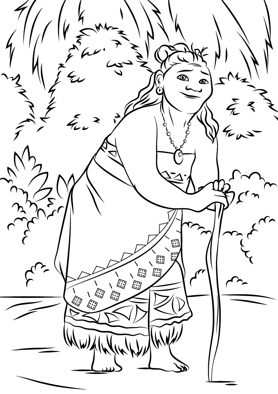Dibujo de Gramma Tala Sonriendo para Colorear