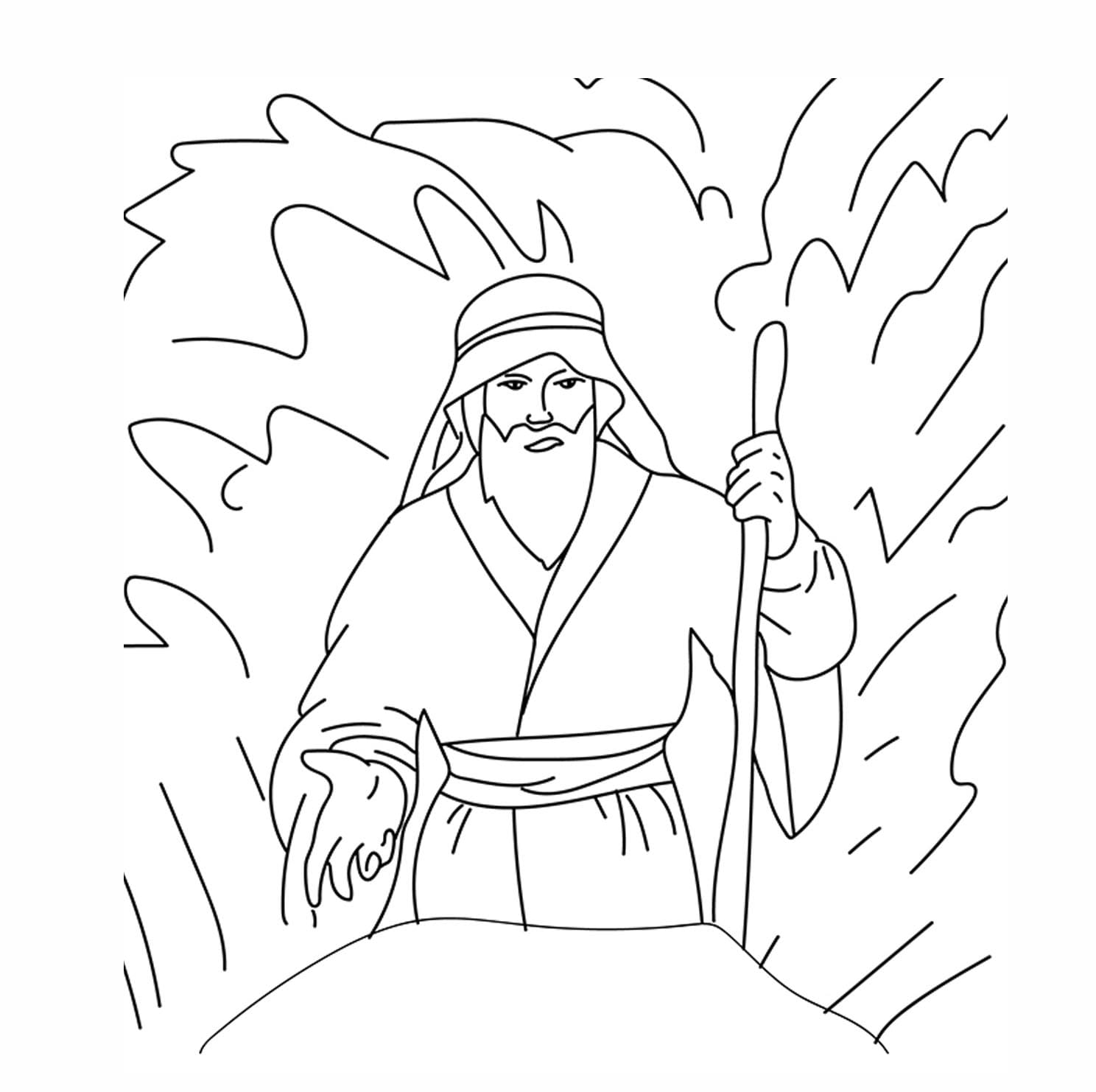 Dibujo de Moisés para Colorear