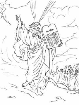 Dibujo de Moisés Biblia para Colorear Moisés para Colorear