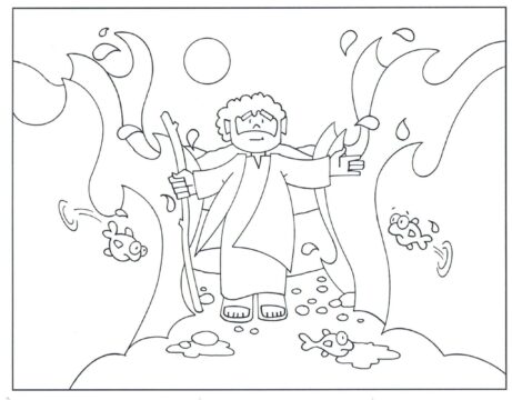 Dibujo de Moisés Imprimible para Colorear Scaled para Colorear